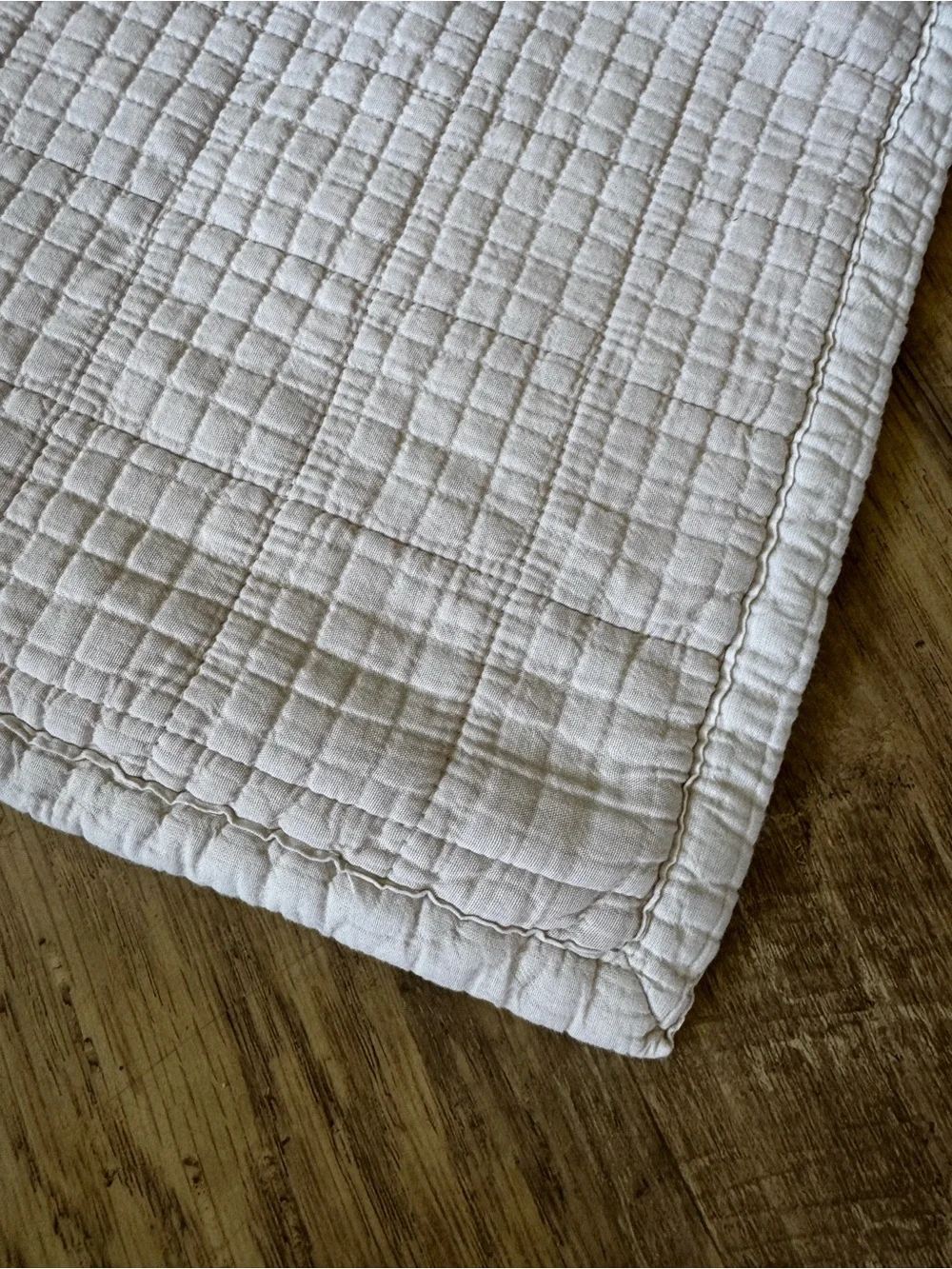Ugg Campo Pillow Standard Sham Quilted Cream Textured Cotton